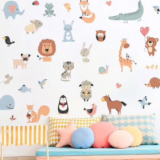 Cute Cartoon Animal Wall Stickers