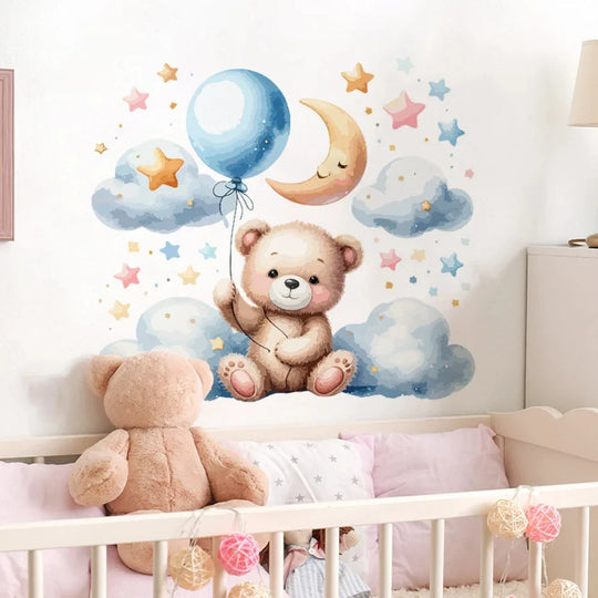 Cute Teddy Bear Teepee Wall Decals