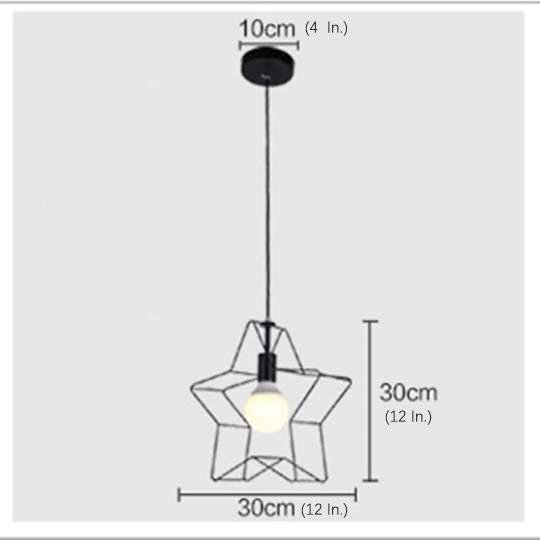 Minimalist Industrial Star Metal Pendant Light