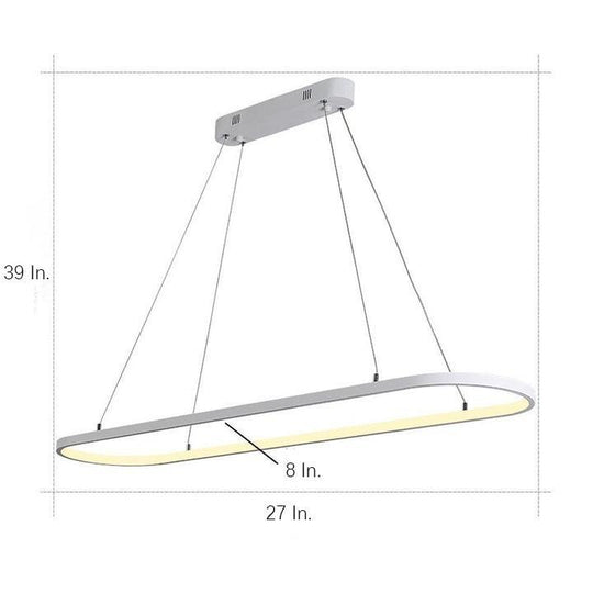 Rounded Rectangle LED Pendant Light for Kitchen