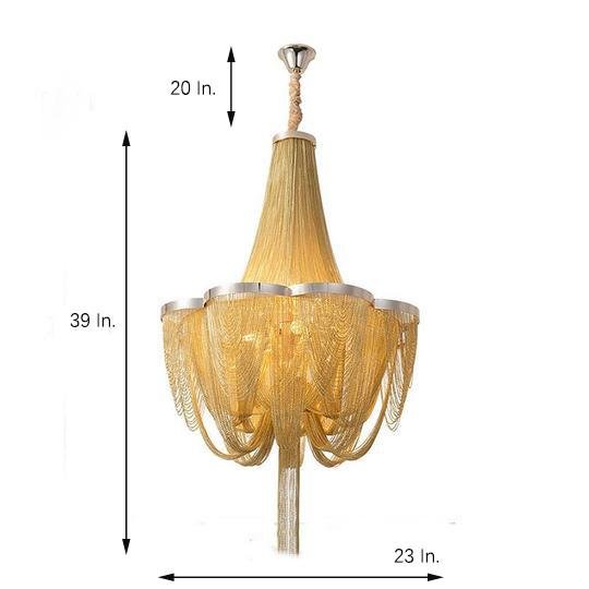 Silver 6-Light Electroplated Metal Modern Chandelier – Kitchen &amp; Dining