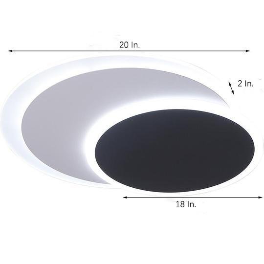 2 Circle Metal LED Flush Mount Ceiling Light – Living Room