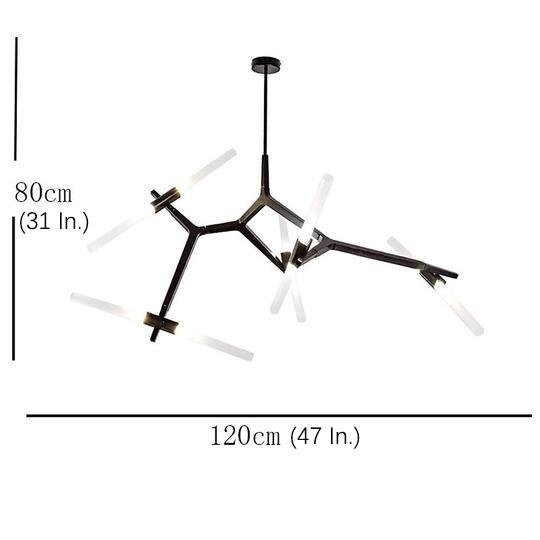 Industrial Sputnik 10-Light LED Chandelier – Black &amp; Gold