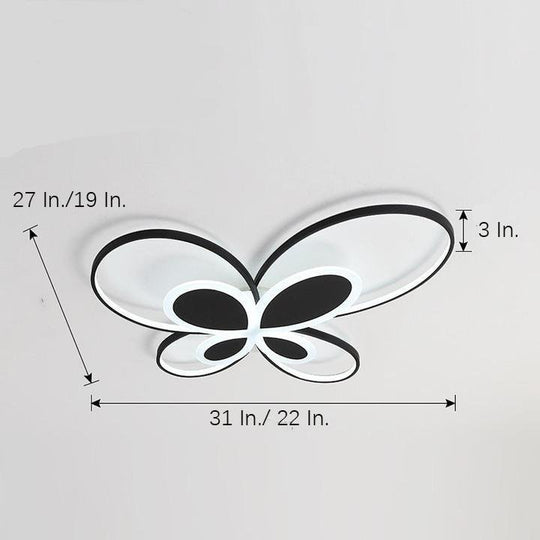 Cluster Dimmable Butterfly LED Flush Mount Ceiling Light for Baby &amp; Kids