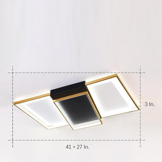 Rectangle &amp; Round LED Modern Flush Mount Ceiling Light