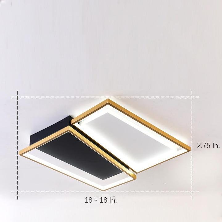 Rectangle &amp; Round LED Modern Flush Mount Ceiling Light
