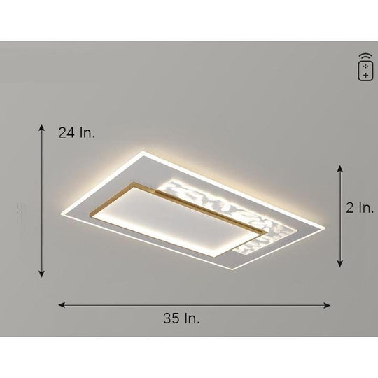 Multiple Squares Pattern Metal LED Flush Mount Ceiling Light for Living Room
