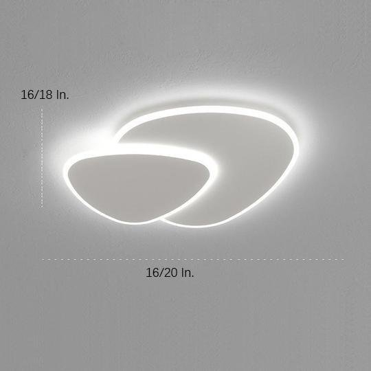 Geometric Shapes Dimmable LED White Modern Flush Mount Ceiling Light