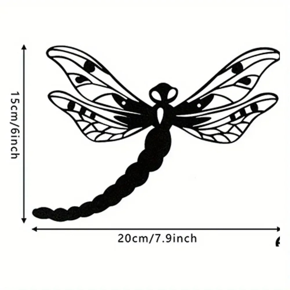 Dragonflies Black Metal Wall Art Decor