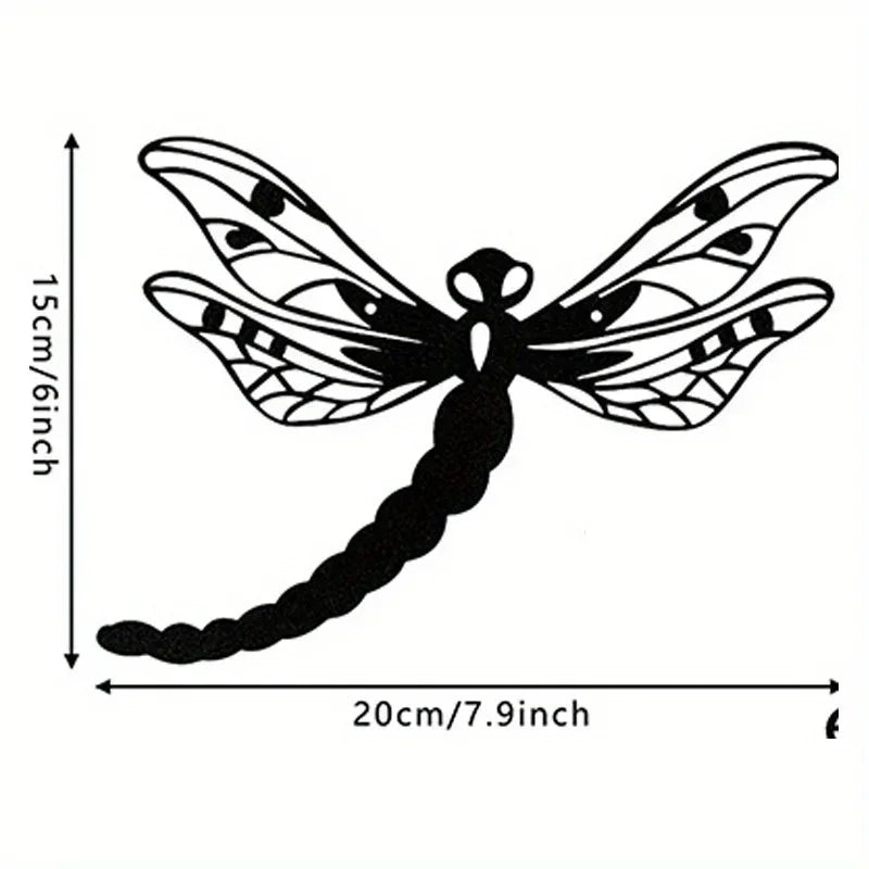 Dragonflies Black Metal Wall Art Decor