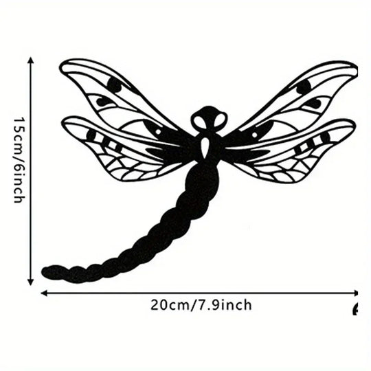 Dragonflies Black Metal Wall Art Decor