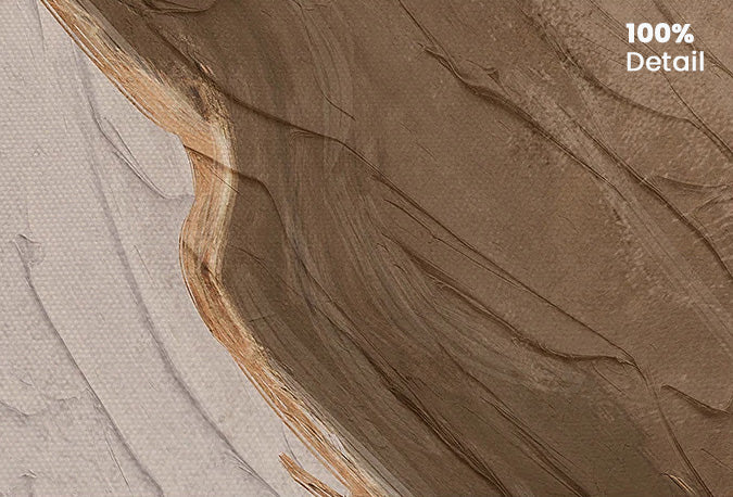 Earthy Green Brown Beige Abstract Minimalist Canvas Wall Art Unframed