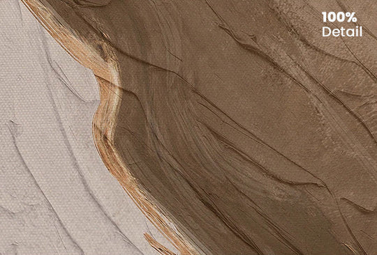 Earthy Green Brown Beige Abstract Minimalist Canvas Wall Art Unframed