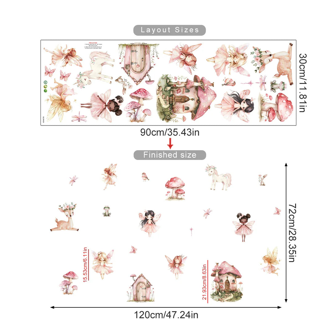Enchanted Fairy Garden Wall Decals