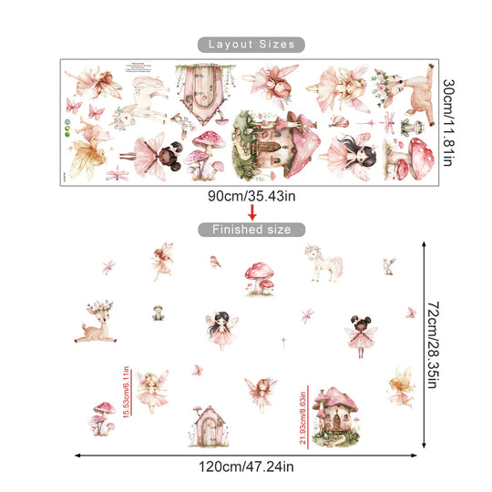 Enchanted Fairy Garden Wall Decals