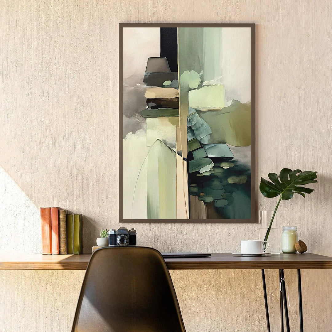 Neutral Abstract Canvas Wall Art For Modern Interiors Unframed
