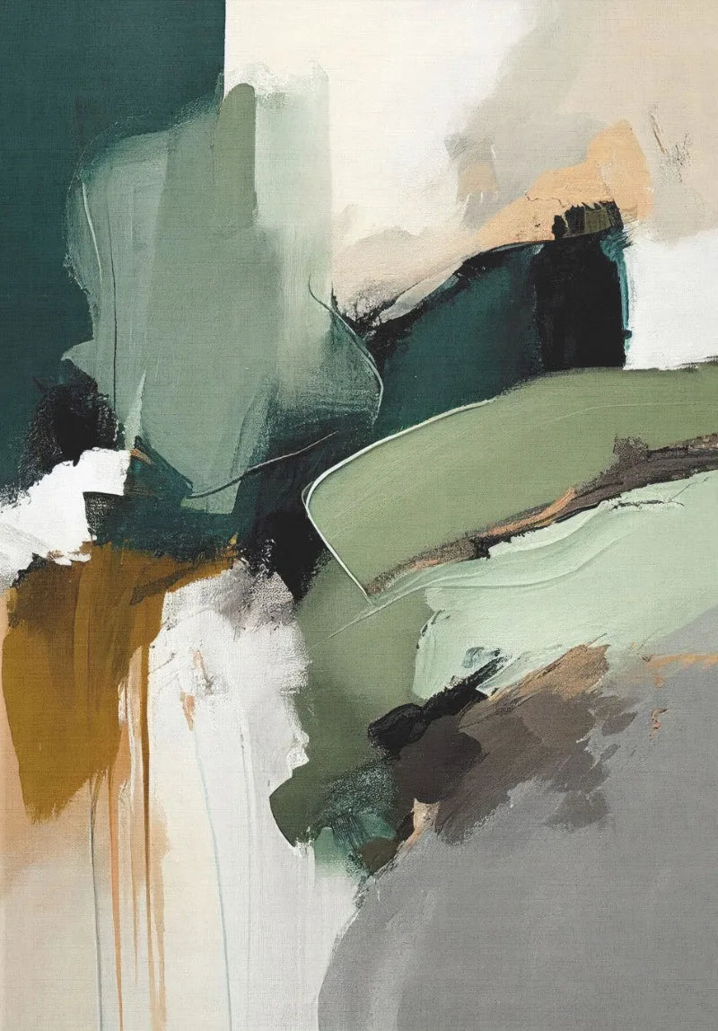 Neutral Abstract Canvas Wall Art For Modern Interiors Unframed
