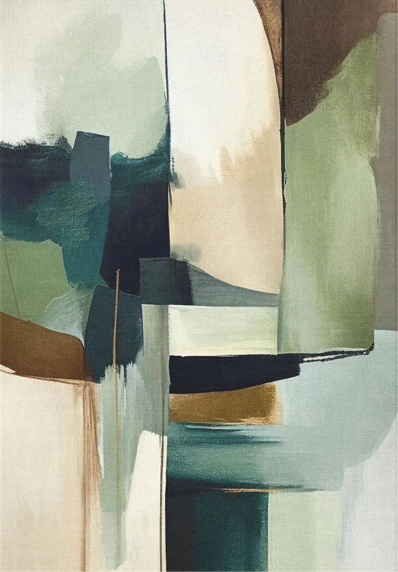 Neutral Abstract Canvas Wall Art For Modern Interiors Unframed