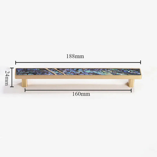 Brass Furniture Handles with Natural Shell – Modern Knobs for Cabinets, Drawers, and Wardrobes