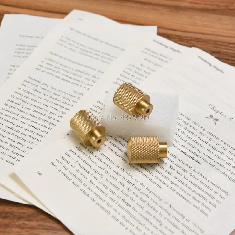 Mesh Pattern Brass Cabinet Knobs – Knurled Drawer &amp; Door Pulls