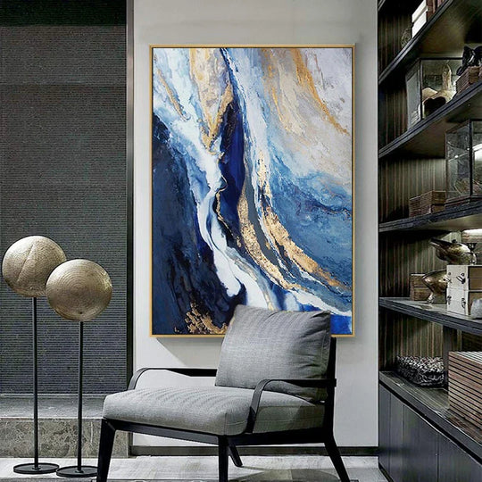 Atmospheric Blue Marble Print Canvas Wall Art