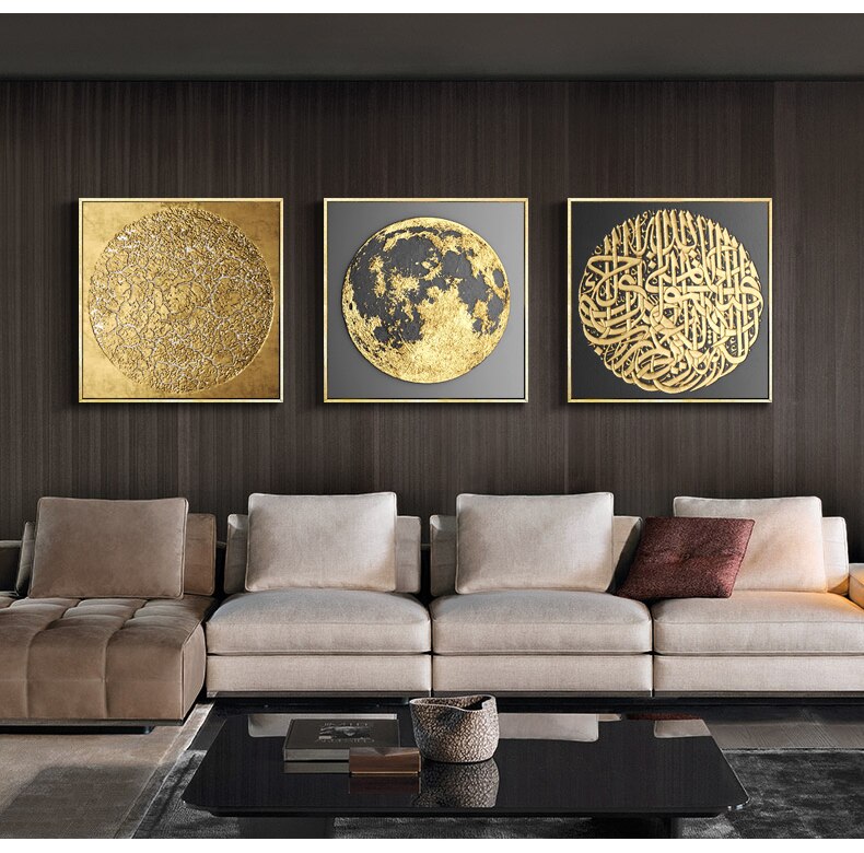 Abstract Geometric Formations Square Canvas Wall Art