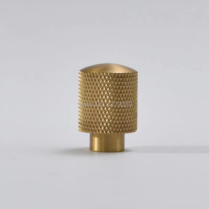 Mesh Pattern Brass Cabinet Knobs – Knurled Drawer &amp; Door Pulls