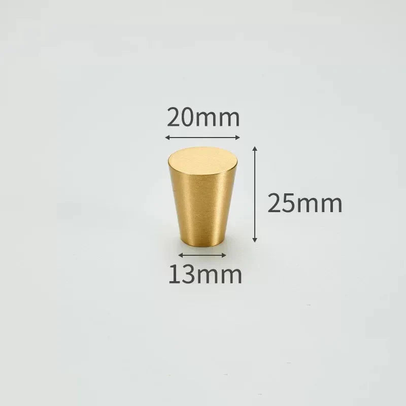 Modern Solid Brass Cabinet Knobs – Minimalist Wardrobe &amp; Kitchen Pulls