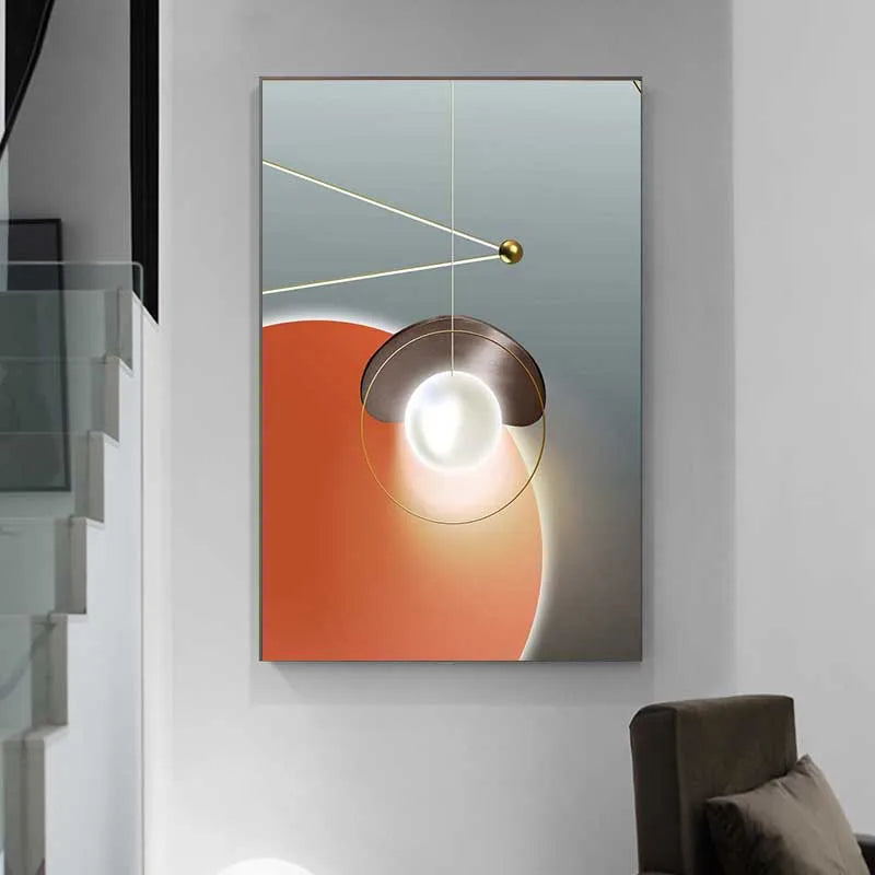Modern Architectural Abstract Geometric Canvas Wall Art