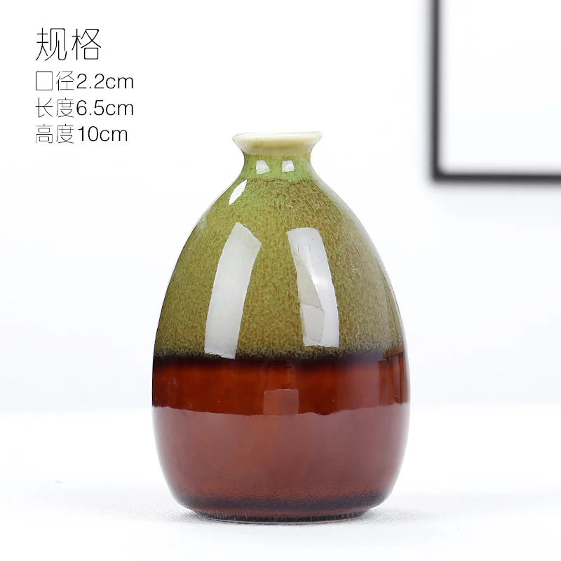 Modern Glazed Ceramic Flower Vase for Tabletop Home Decor