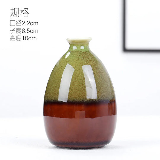 Modern Glazed Ceramic Flower Vase for Tabletop Home Decor