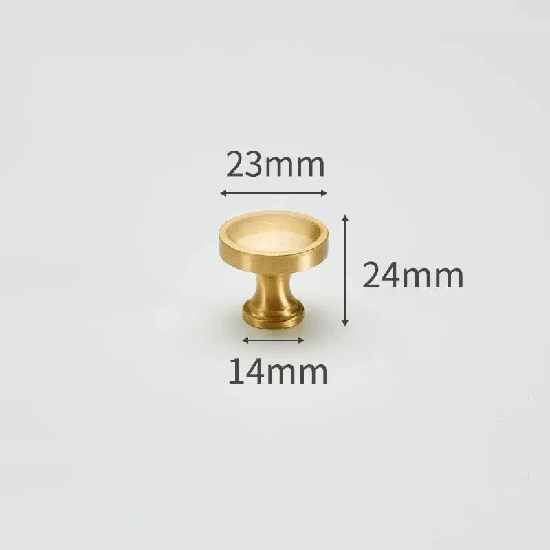 Modern Solid Brass Cabinet Knobs – Minimalist Wardrobe &amp; Kitchen Pulls
