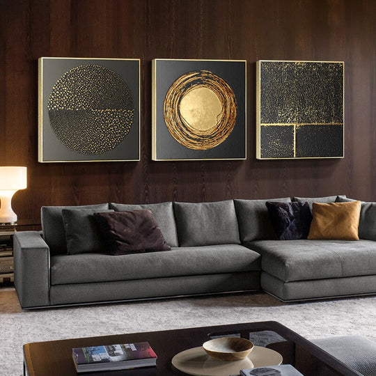Abstract Geometric Formations Square Canvas Wall Art