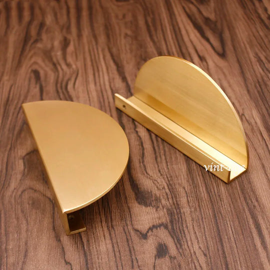 Half-Round Brass Wardrobe Handles – Modern Gold, Black &amp; Silver Pulls