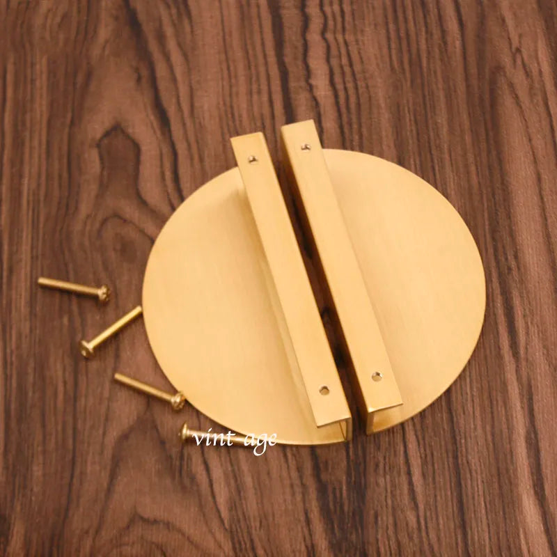 Half-Round Brass Wardrobe Handles – Modern Gold, Black &amp; Silver Pulls