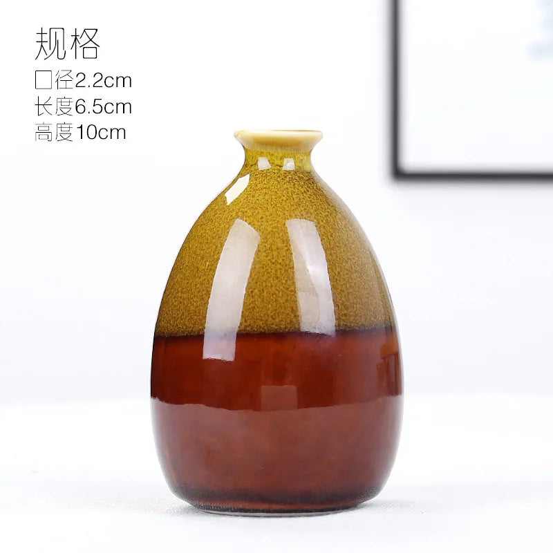 Modern Glazed Ceramic Flower Vase for Tabletop Home Decor