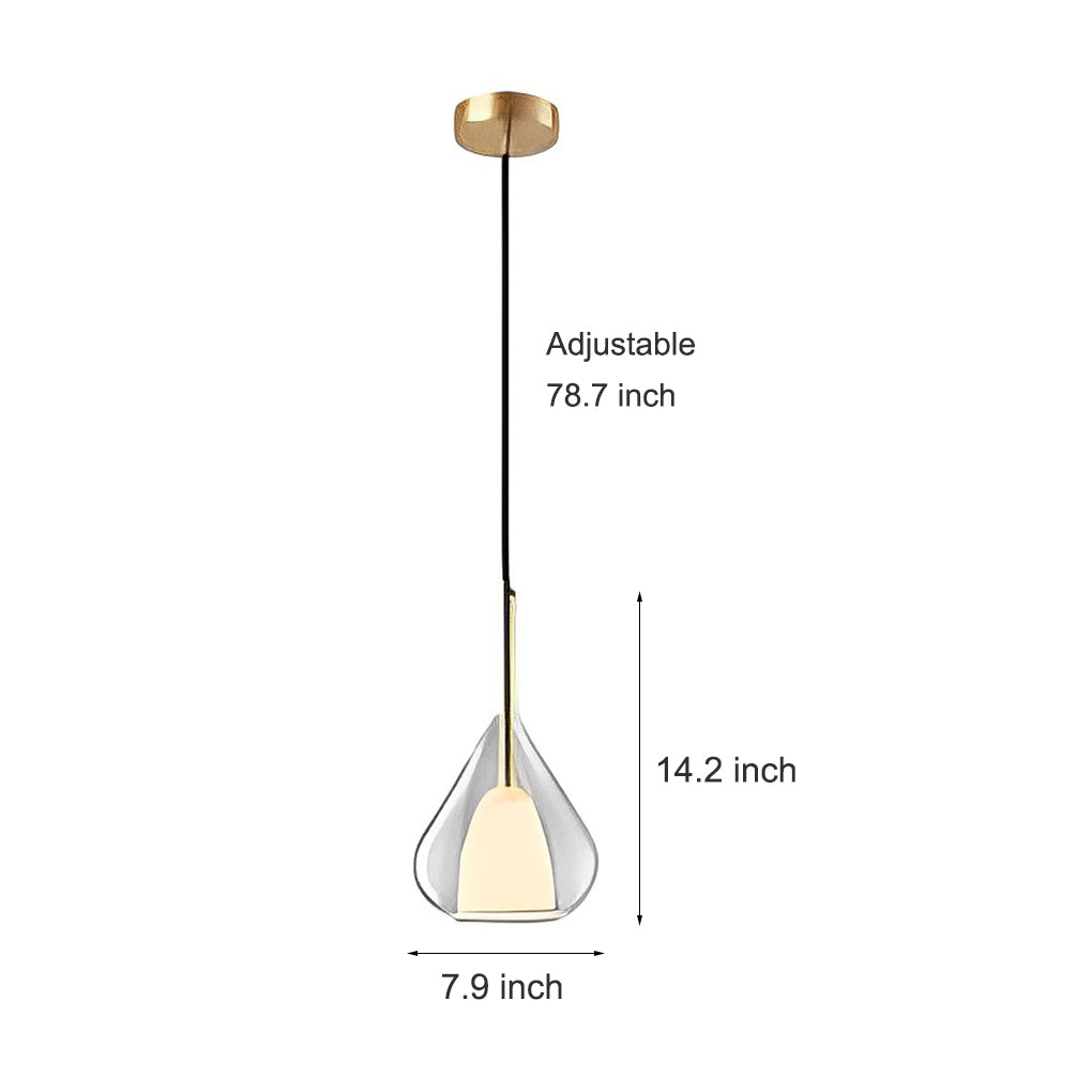 Raindrop Creative Double Layers Glass Nordic Pendant Light