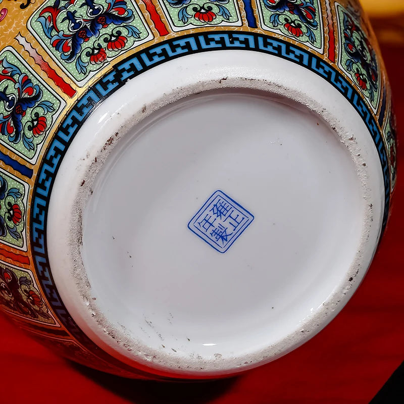 Luxury Jingdezhen Antique Porcelain Longevity Floor Vase