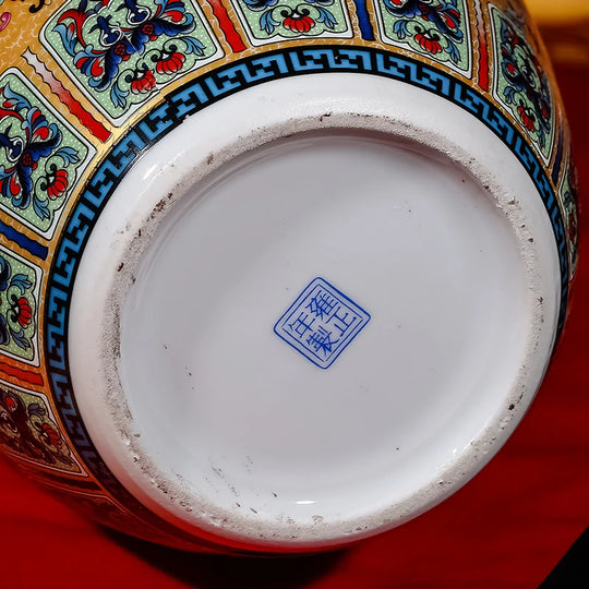 Luxury Jingdezhen Antique Porcelain Longevity Floor Vase
