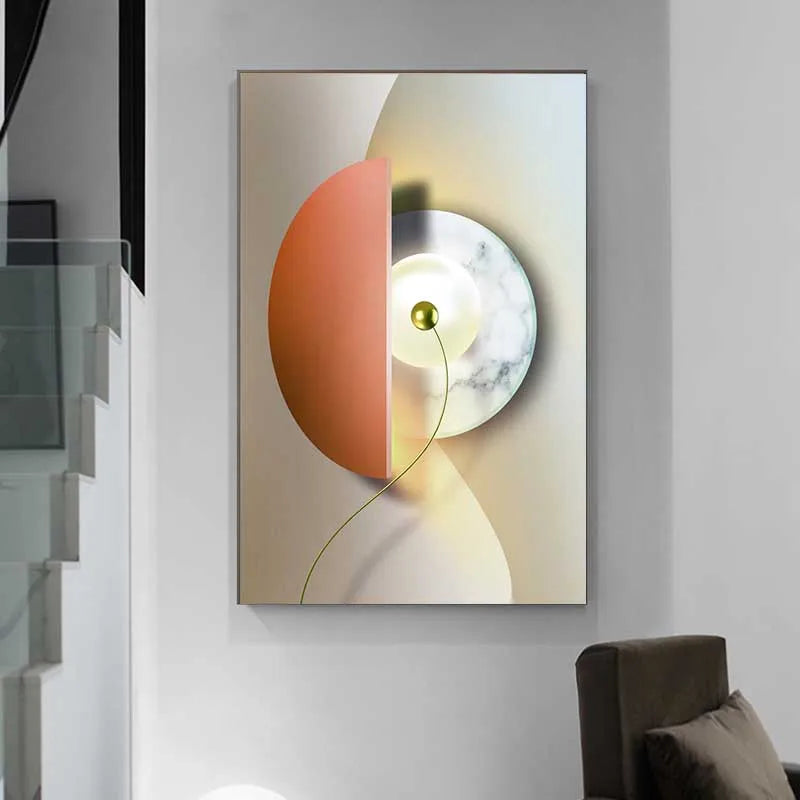 Modern Architectural Abstract Geometric Canvas Wall Art