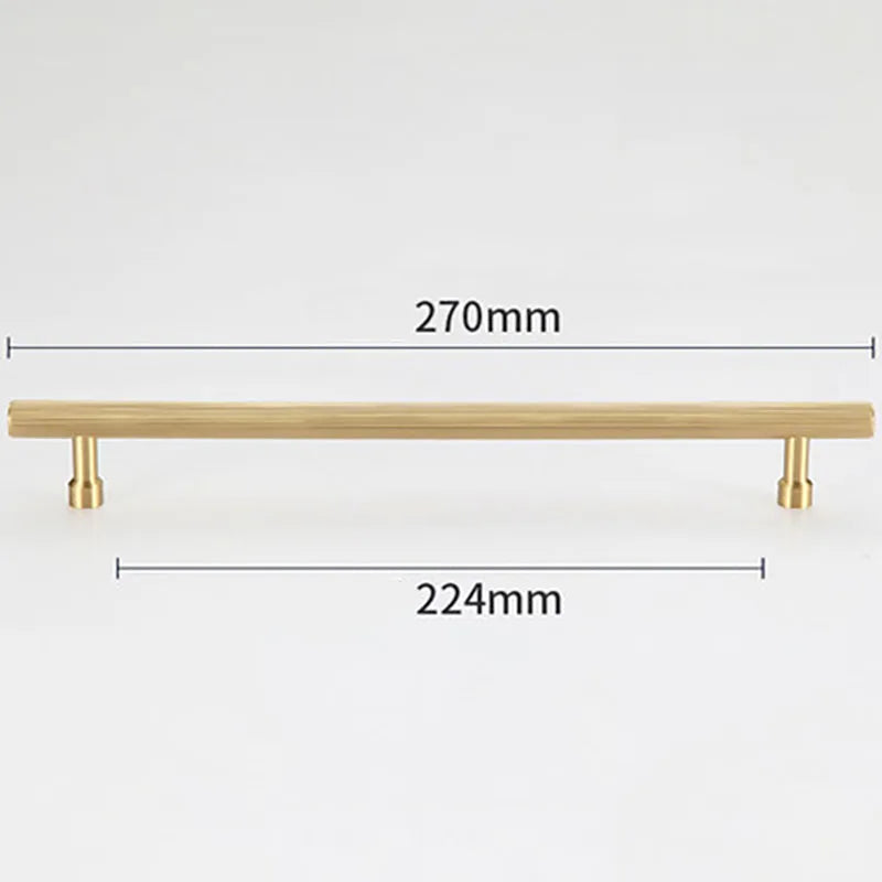 Gold and Black Brass T-Bar Handles – Modern Textured Pulls for Furniture