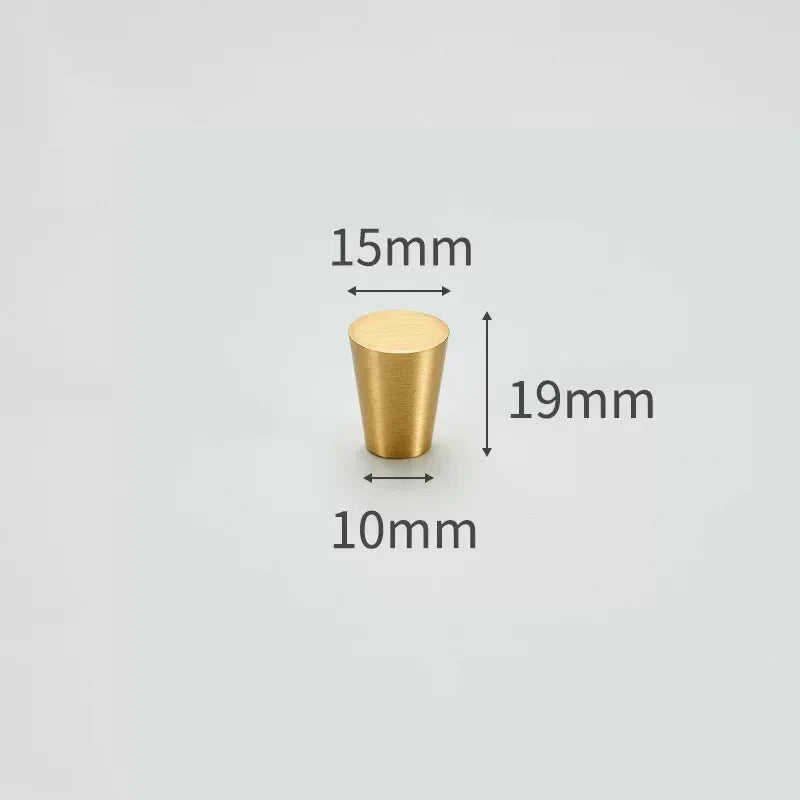 Modern Solid Brass Cabinet Knobs – Minimalist Wardrobe &amp; Kitchen Pulls