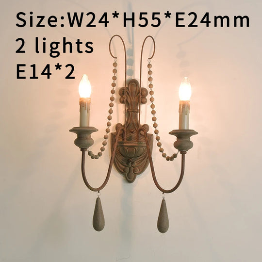 Vintage White Wooden Beads Chandelier – Elegant Foyer &amp; Lobby Pendant Light