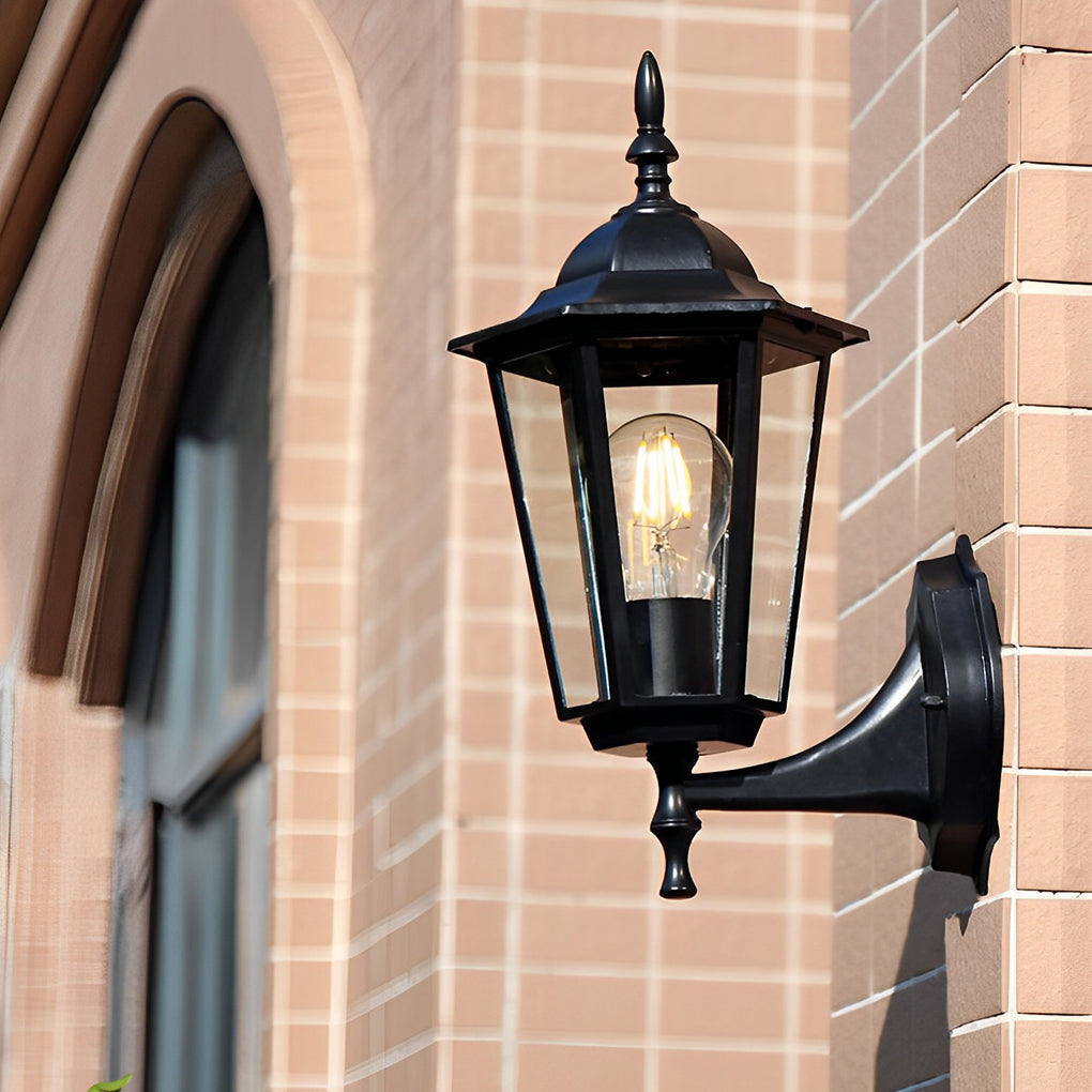 Retro Hexagonal Waterproof European Style Outdoor Wall Lights
