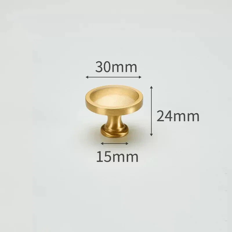 Modern Solid Brass Cabinet Knobs – Minimalist Wardrobe &amp; Kitchen Pulls