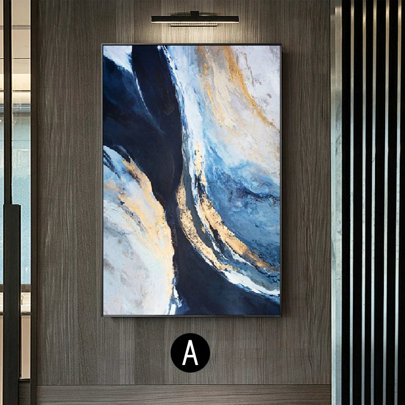 Atmospheric Blue Marble Print Canvas Wall Art