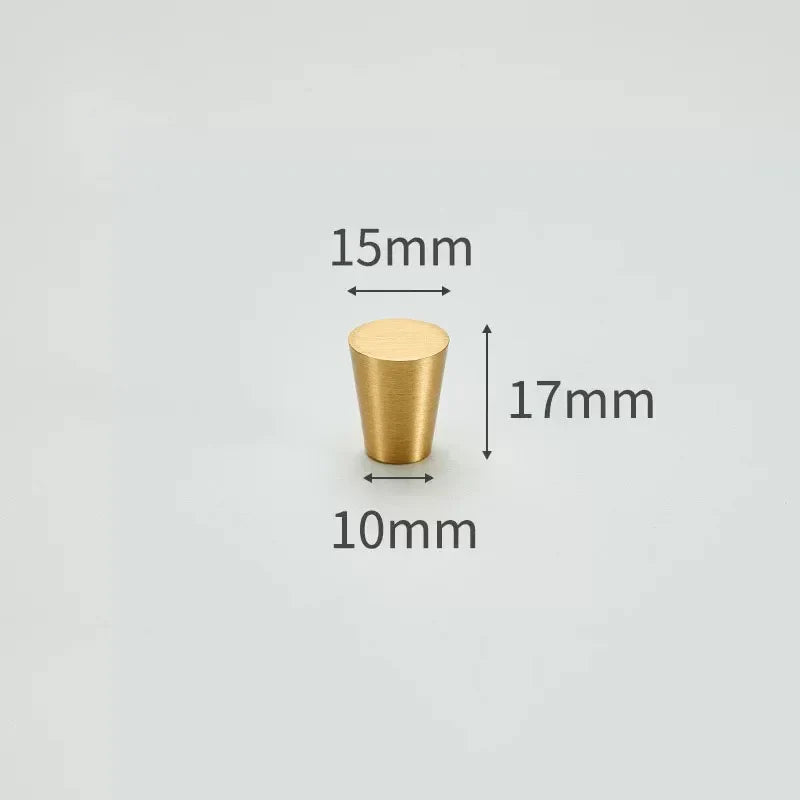 Modern Solid Brass Cabinet Knobs – Minimalist Wardrobe &amp; Kitchen Pulls