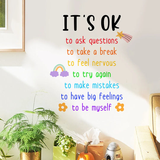 Inspirational Affirmations Wall Decals For Kids Room Decor