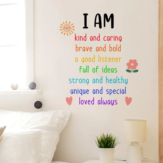 Inspirational Affirmations Wall Decals For Kids Room Decor