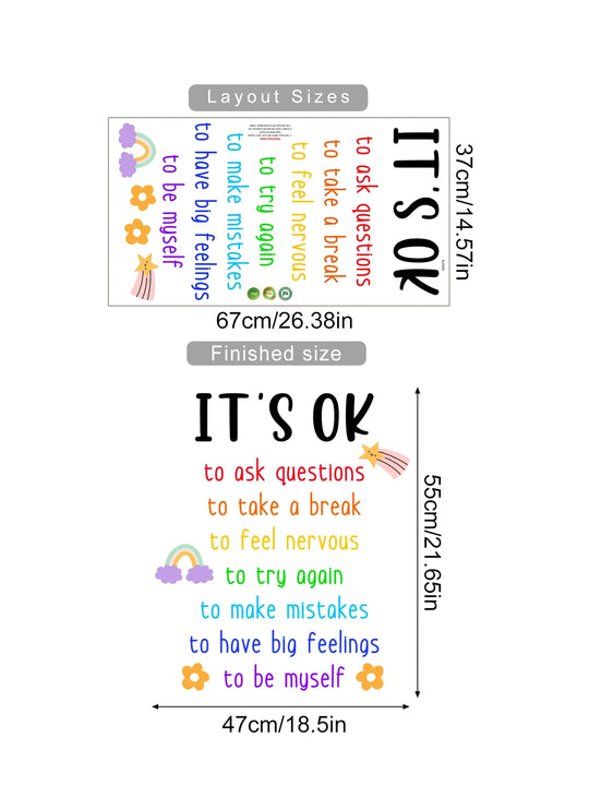 Inspirational Affirmations Wall Decals For Kids Room Decor